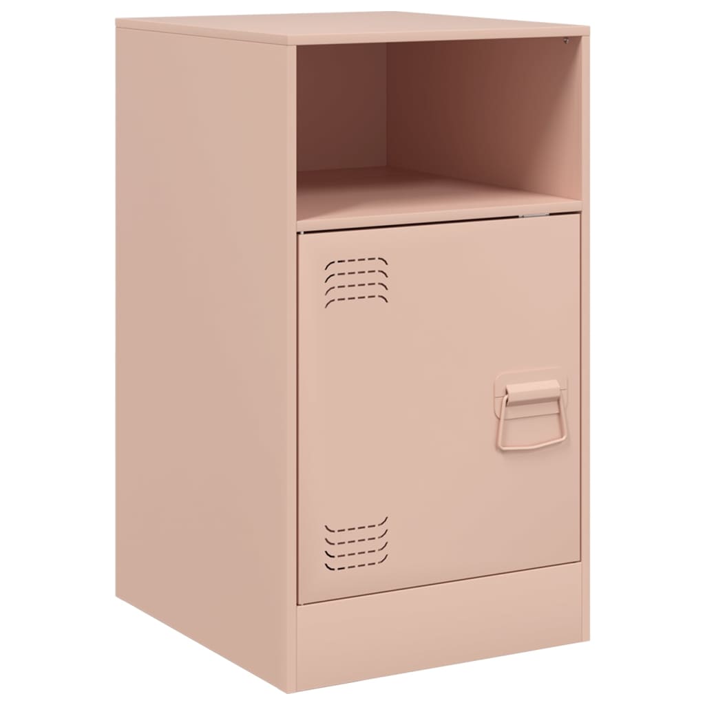 Comodini 2 pz Rosa 34,5x39x62 cm in Acciaio - homemem39