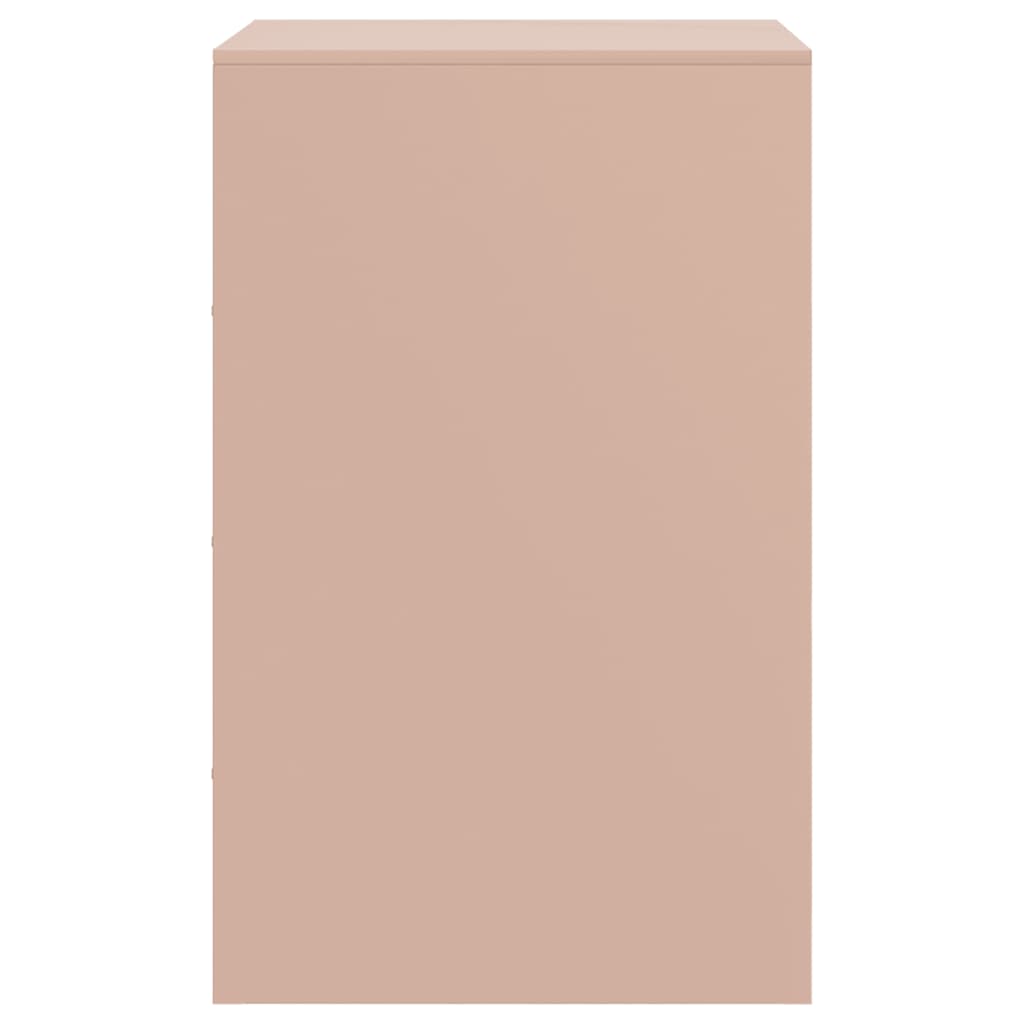 Comodini 2 pz Rosa 34,5x39x62 cm in Acciaio | homemem39