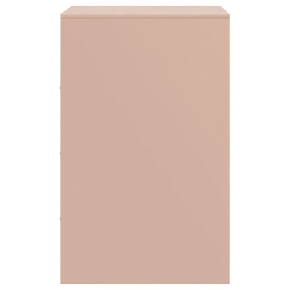 Comodini 2 pz Rosa 34,5x39x62 cm in Acciaio | homemem39