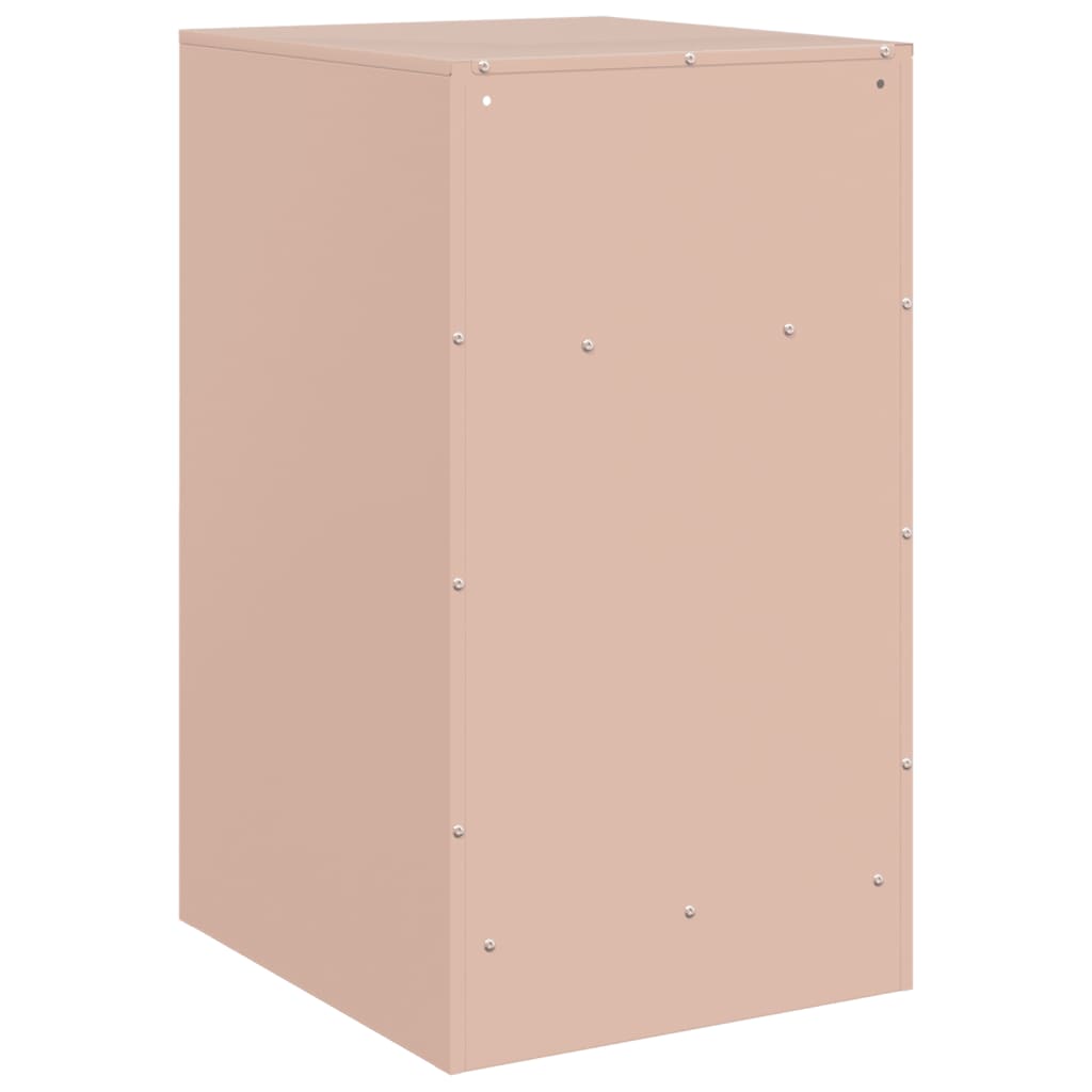 Comodini 2 pz Rosa 34,5x39x62 cm in Acciaio | homemem39