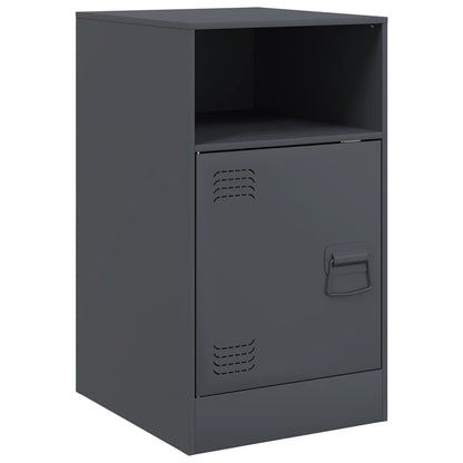 Comodino Antracite 34,5x39x62 cm in Acciaio | homemem39