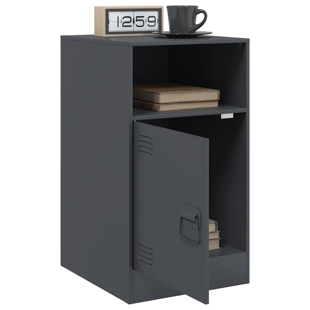 Comodino Antracite 34,5x39x62 cm in Acciaio | homemem39