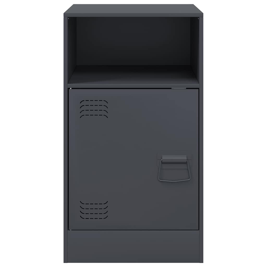 Comodino Antracite 34,5x39x62 cm in Acciaio | homemem39