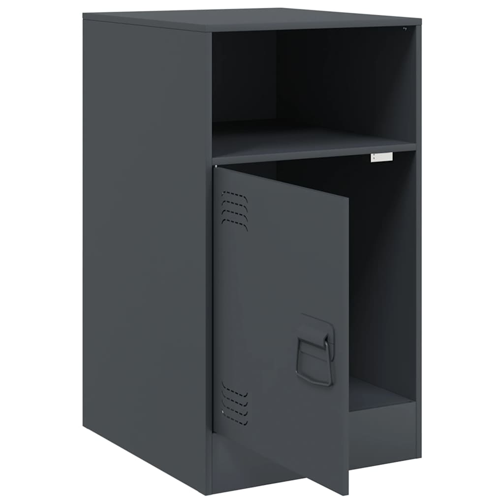 Comodino Antracite 34,5x39x62 cm in Acciaio | homemem39