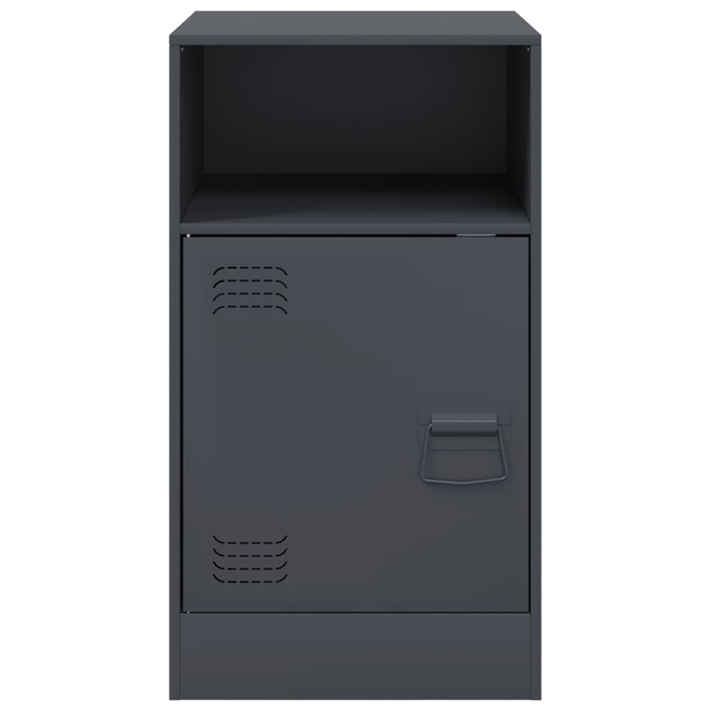 Comodino Antracite 34,5x39x62 cm in Acciaio | homemem39