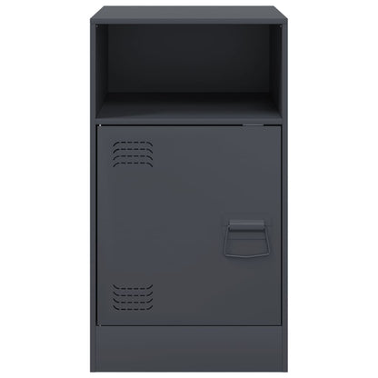 Comodino Antracite 34,5x39x62 cm in Acciaio | homemem39