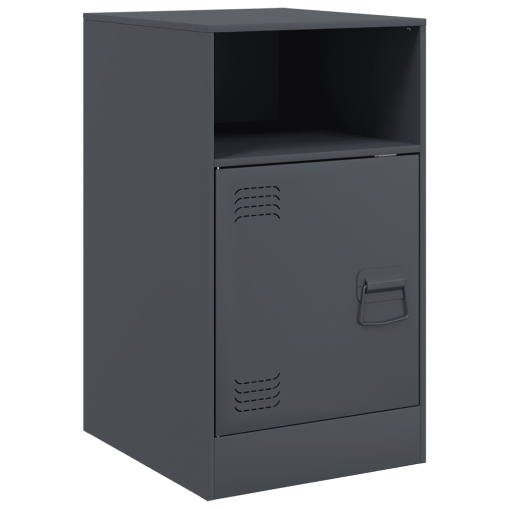Comodino Antracite 34,5x39x62 cm in Acciaio | homemem39