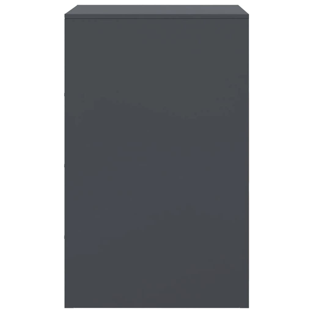 Comodino Antracite 34,5x39x62 cm in Acciaio | homemem39