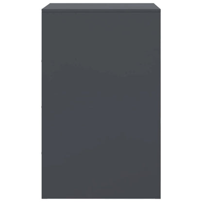 Comodino Antracite 34,5x39x62 cm in Acciaio | homemem39