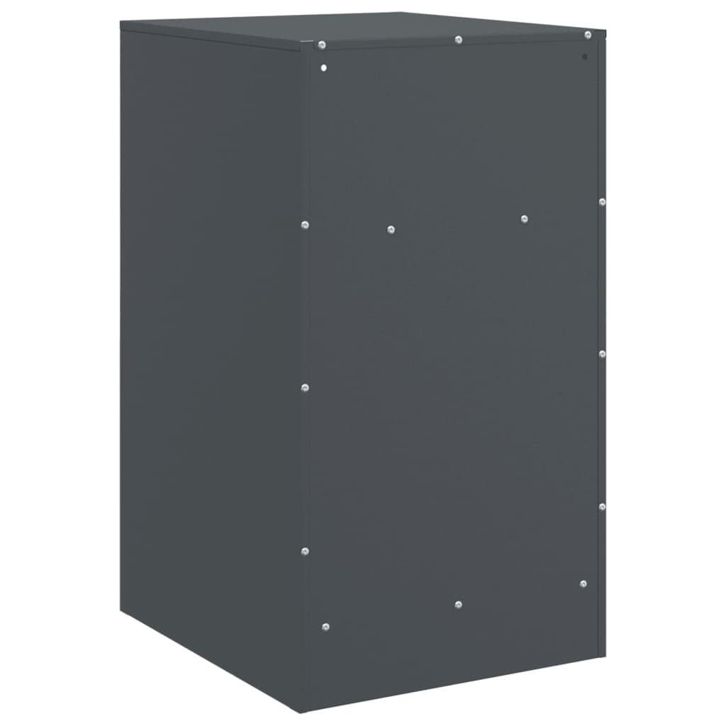 Comodino Antracite 34,5x39x62 cm in Acciaio | homemem39