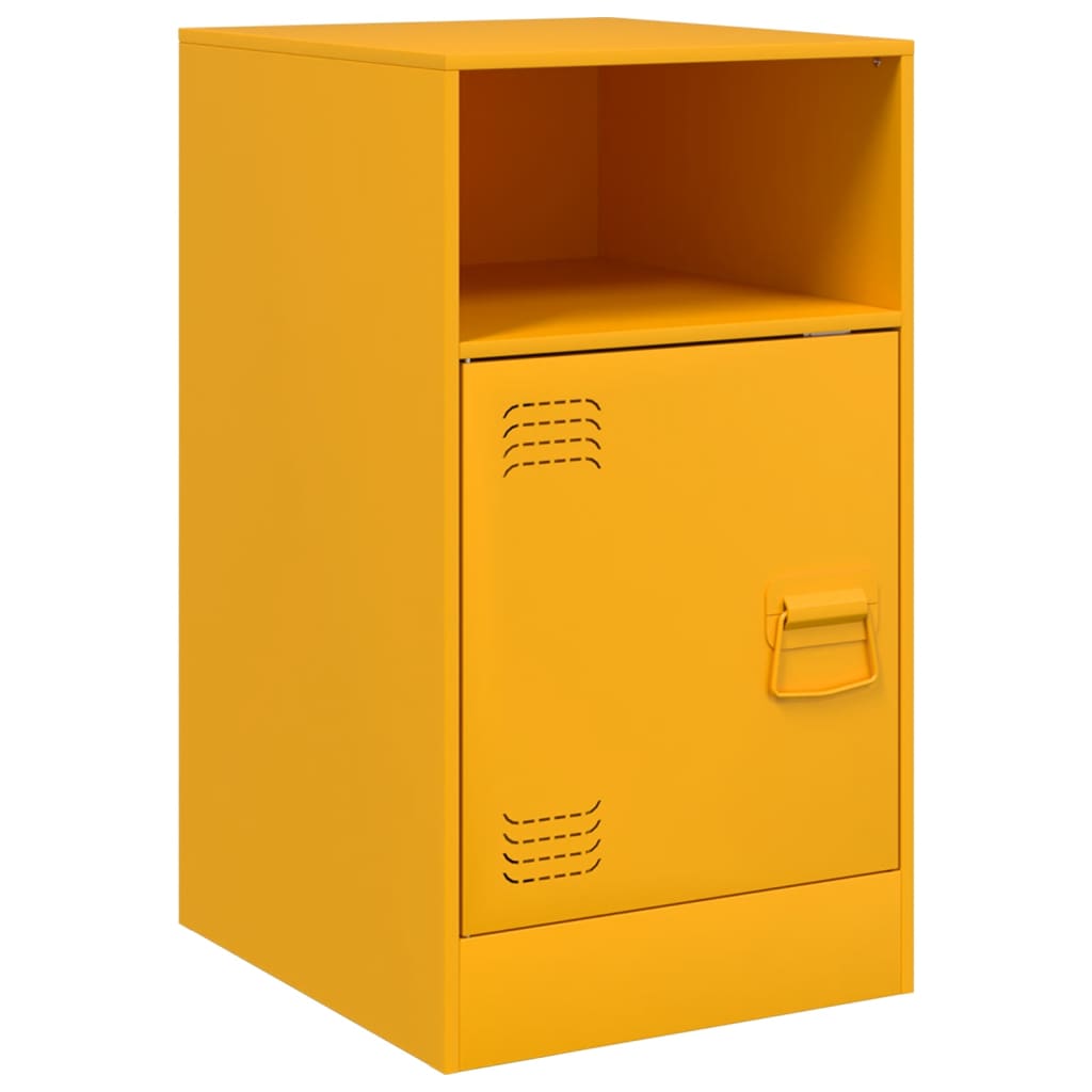 Comodino Giallo Senape 34,5x39x62 cm in Acciaio - homemem39