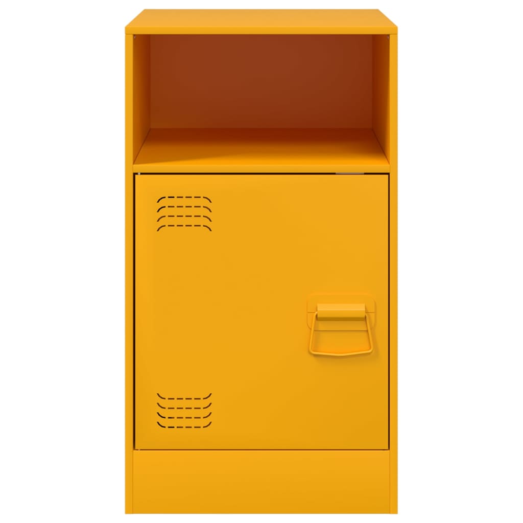 Comodino Giallo Senape 34,5x39x62 cm in Acciaio - homemem39