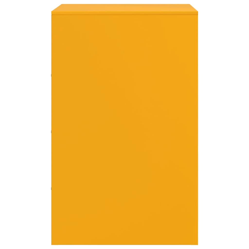 Comodino Giallo Senape 34,5x39x62 cm in Acciaio - homemem39