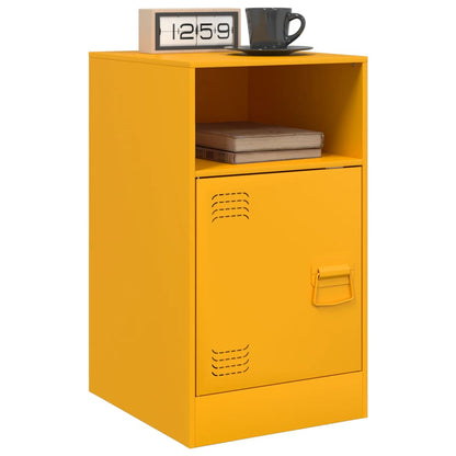 Comodini 2 pz Giallo Senape 34,5x39x62 cm in Acciaio | homemem39