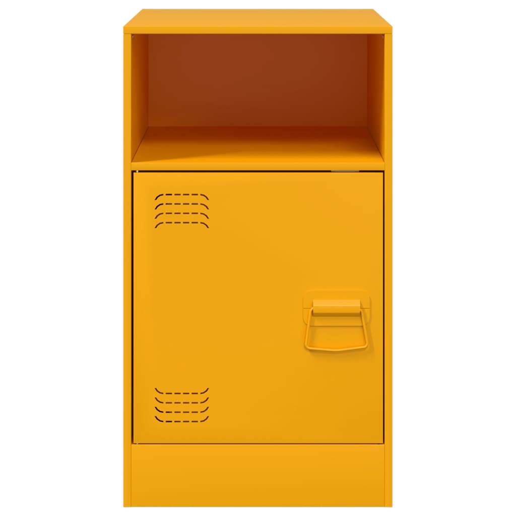 Comodini 2 pz Giallo Senape 34,5x39x62 cm in Acciaio | homemem39