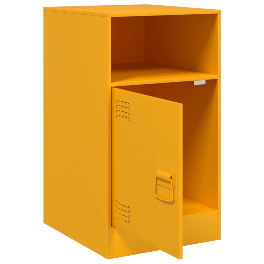 Comodini 2 pz Giallo Senape 34,5x39x62 cm in Acciaio - homemem39