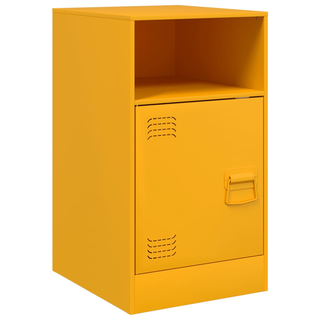 Comodini 2 pz Giallo Senape 34,5x39x62 cm in Acciaio | homemem39