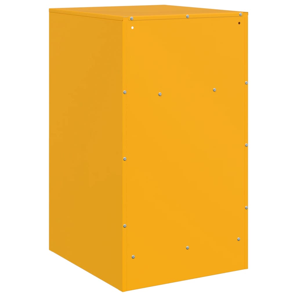 Comodini 2 pz Giallo Senape 34,5x39x62 cm in Acciaio | homemem39