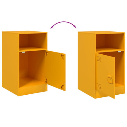 Comodini 2 pz Giallo Senape 34,5x39x62 cm in Acciaio - homemem39