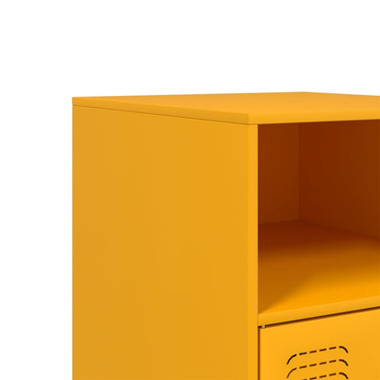 Comodini 2 pz Giallo Senape 34,5x39x62 cm in Acciaio - homemem39