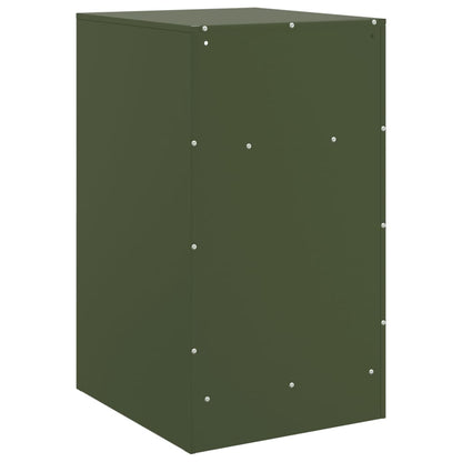 Comodini 2 pz Verde Oliva 34,5x39x62 cm in Acciaio | homemem39