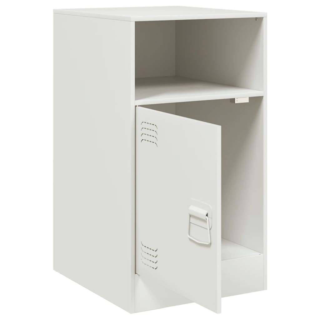 Comodino Bianco 34,5x39x62 cm in Acciaio | homemem39