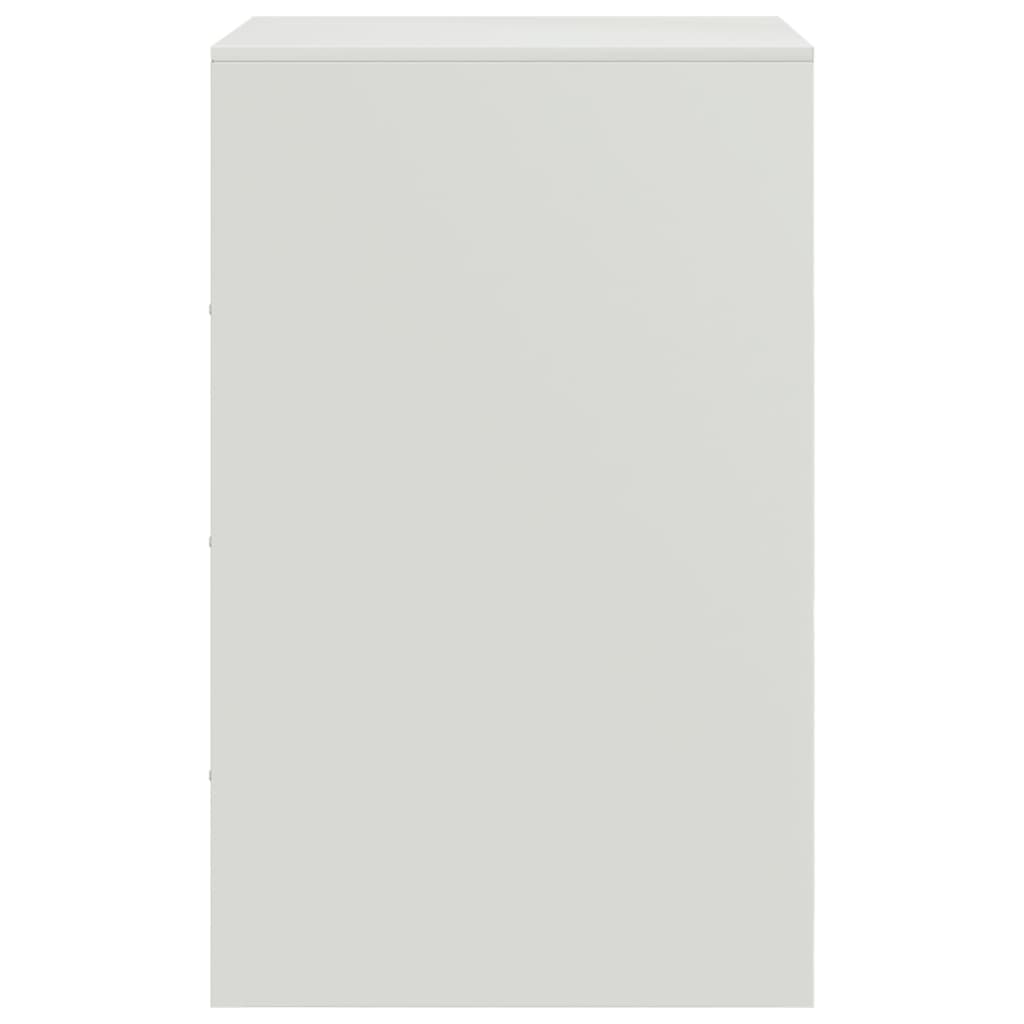 Comodini 2 pz Bianchi 34,5x39x62 cm in Acciaio - homemem39