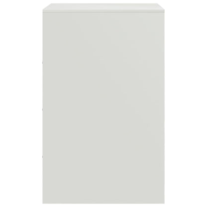 Comodini 2 pz Bianchi 34,5x39x62 cm in Acciaio - homemem39