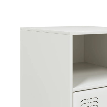 Comodini 2 pz Bianchi 34,5x39x62 cm in Acciaio | homemem39