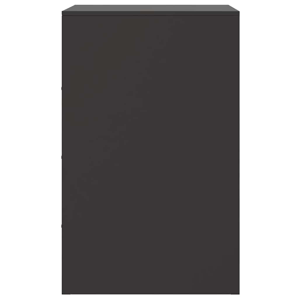 Comodini 2 pz Neri 34,5x39x62 cm in Acciaio | homemem39