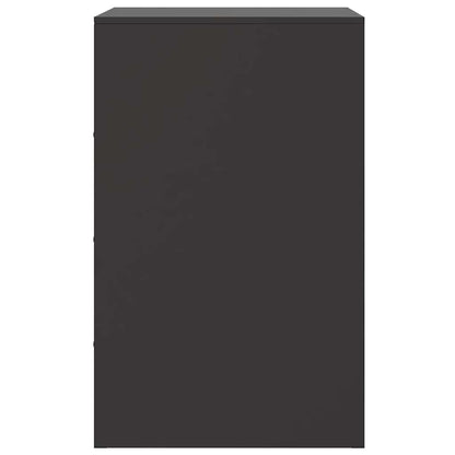 Comodini 2 pz Neri 34,5x39x62 cm in Acciaio | homemem39