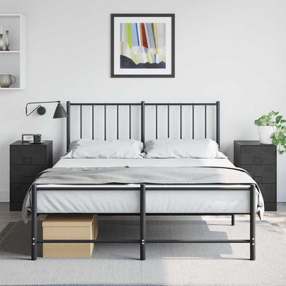 Comodini 2 pz Neri 34,5x39x62 cm in Acciaio - homemem39