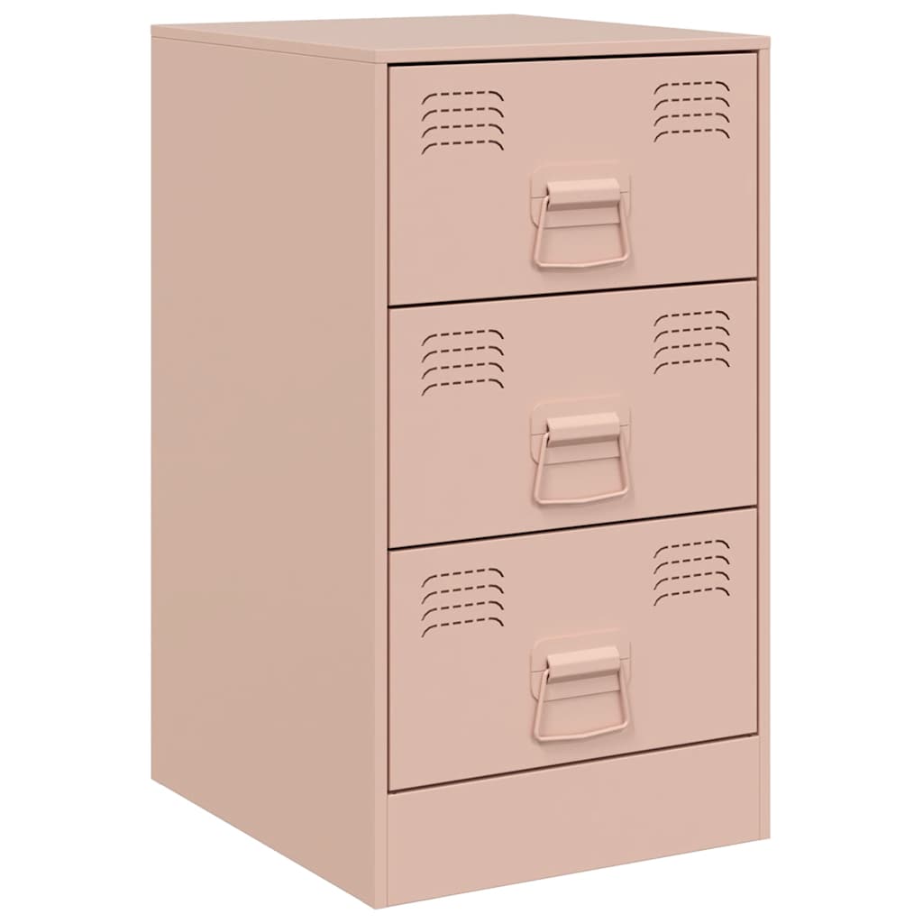 Comodino Rosa 34,5x39x62 cm in Acciaio | homemem39