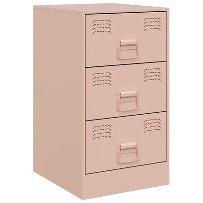 Comodino Rosa 34,5x39x62 cm in Acciaio | homemem39