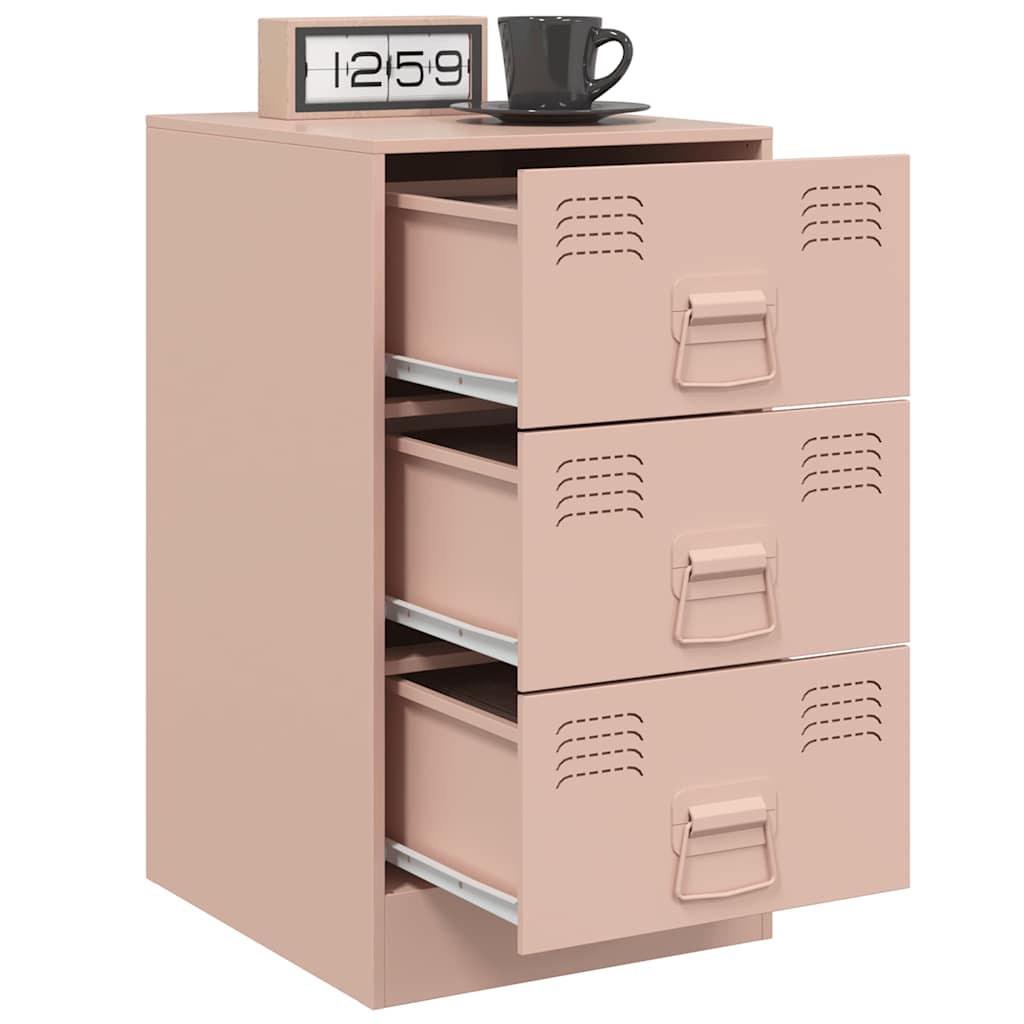 Comodino Rosa 34,5x39x62 cm in Acciaio | homemem39