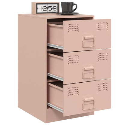 Comodino Rosa 34,5x39x62 cm in Acciaio | homemem39
