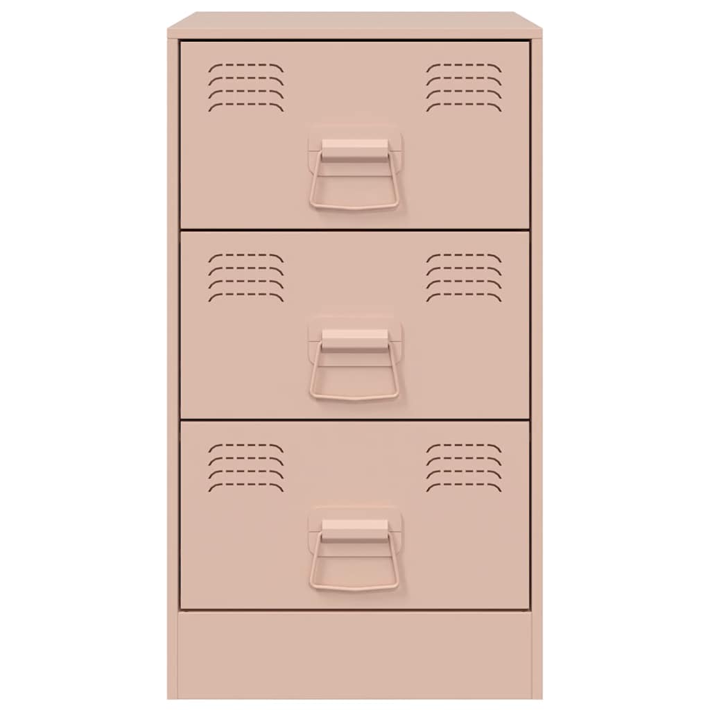 Comodino Rosa 34,5x39x62 cm in Acciaio | homemem39
