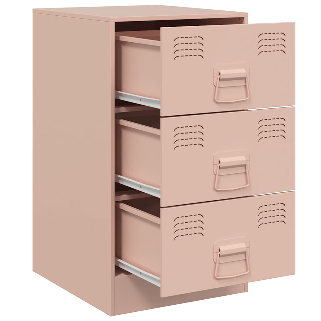 Comodino Rosa 34,5x39x62 cm in Acciaio | homemem39
