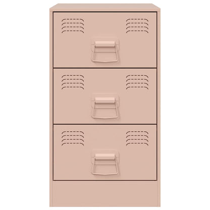 Comodini 2 pz Rosa 34,5x39x62 cm in Acciaio | homemem39