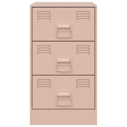 Comodini 2 pz Rosa 34,5x39x62 cm in Acciaio - homemem39