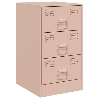 Comodini 2 pz Rosa 34,5x39x62 cm in Acciaio | homemem39