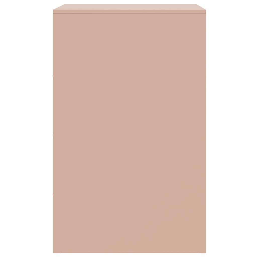 Comodini 2 pz Rosa 34,5x39x62 cm in Acciaio - homemem39