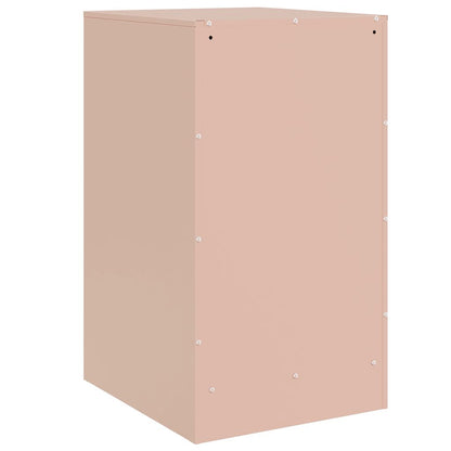 Comodini 2 pz Rosa 34,5x39x62 cm in Acciaio | homemem39