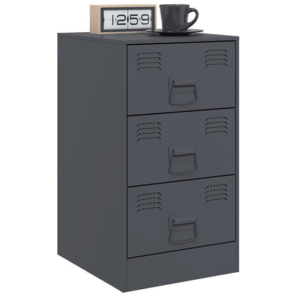 Comodini 2 pz Antracite 34,5x39x62 cm in Acciaio | homemem39
