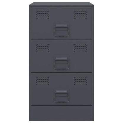 Comodini 2 pz Antracite 34,5x39x62 cm in Acciaio | homemem39