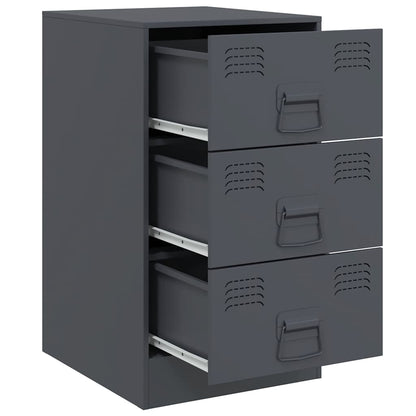 Comodini 2 pz Antracite 34,5x39x62 cm in Acciaio | homemem39