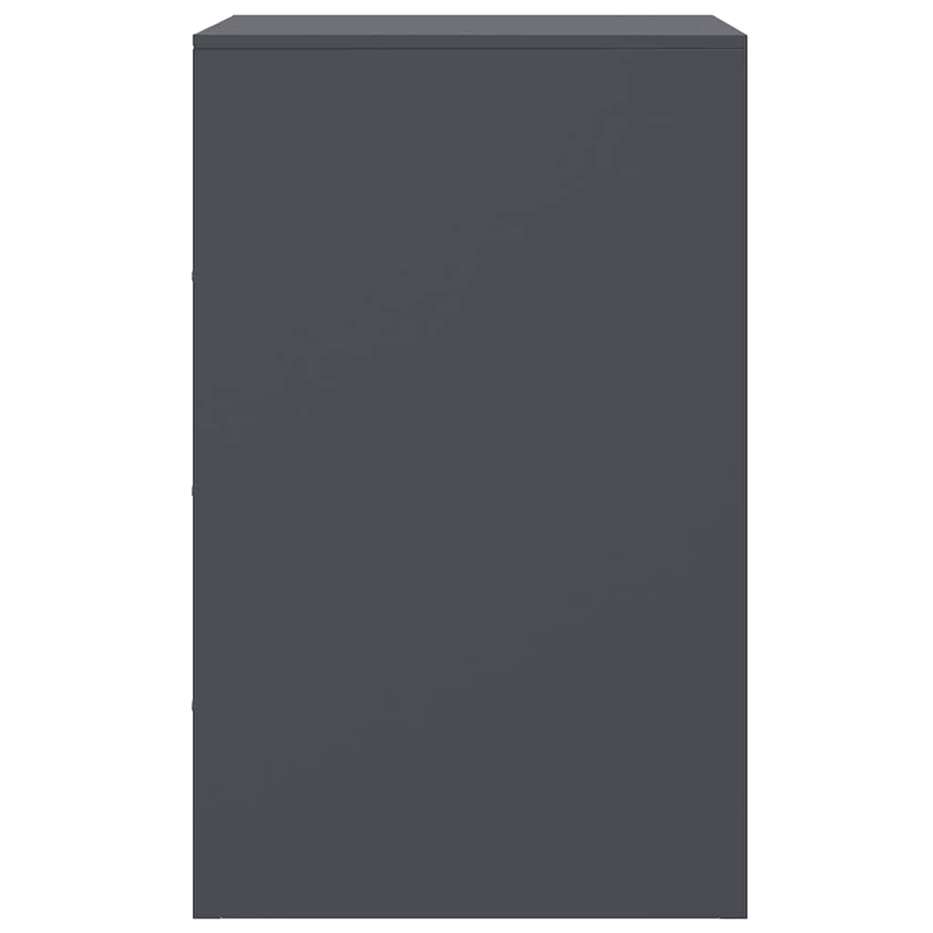 Comodini 2 pz Antracite 34,5x39x62 cm in Acciaio - homemem39