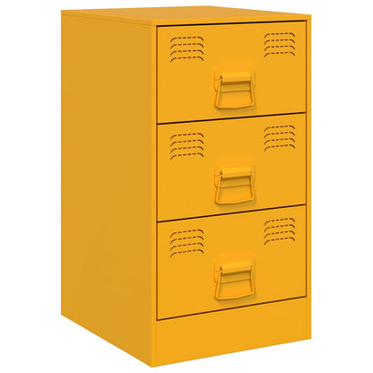 Comodino Giallo Senape 34,5x39x62 cm in Acciaio | homemem39