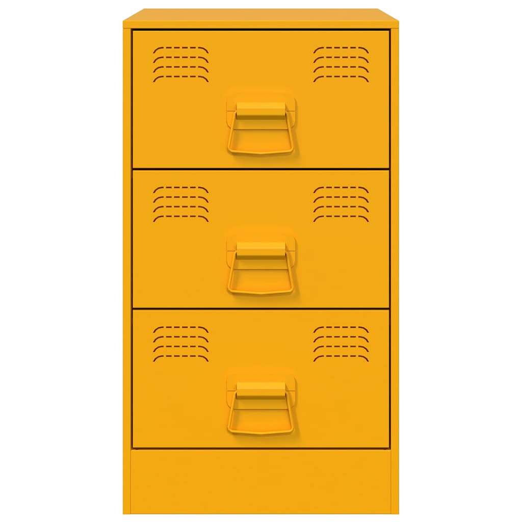 Comodino Giallo Senape 34,5x39x62 cm in Acciaio | homemem39