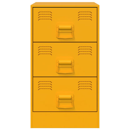 Comodino Giallo Senape 34,5x39x62 cm in Acciaio | homemem39